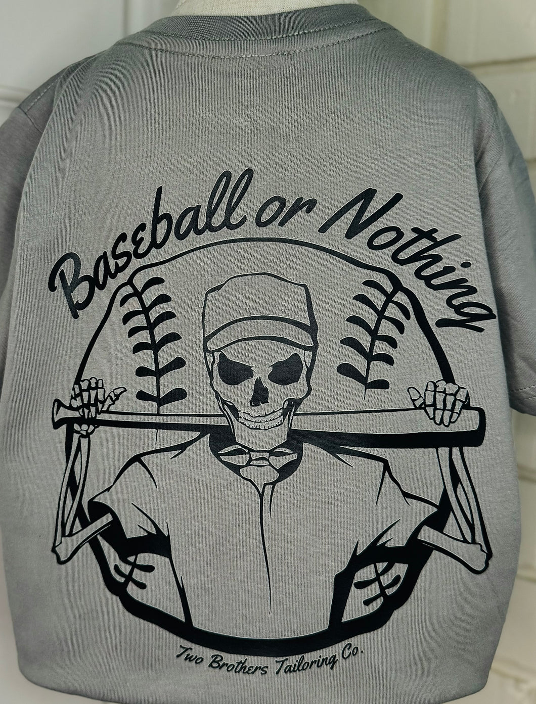 Gray Baseball or Nothing Tee