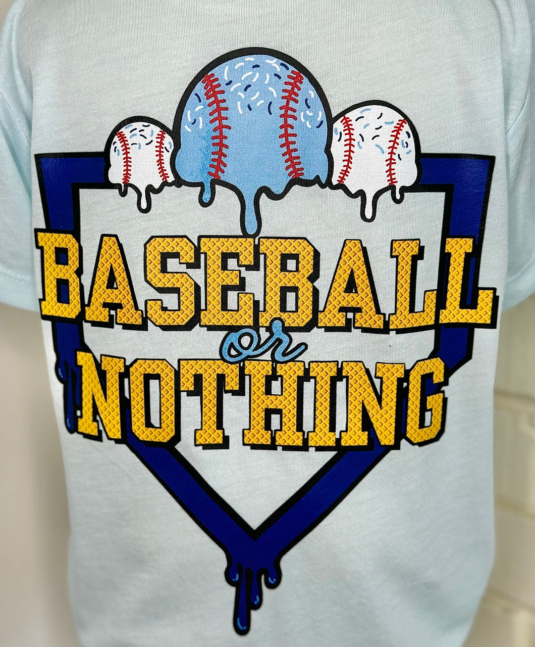BON Blue on performance style tee